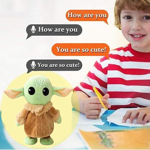 PAZATAO Talking Baby Yoda 7.8 Inch Walking, Talking, Interactive Plush Toy for Kids, Boys, Girls thumbnail 4