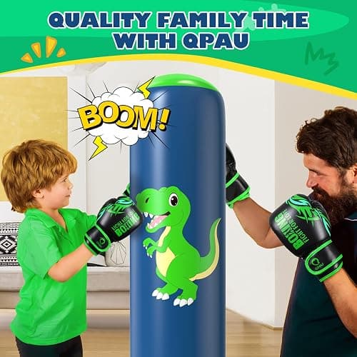 QPAU Inflatable Punching Bag, 48 Inch Stable Inflatable Boxing Bag for 3-6 Kids,Dinosaur Toy & Gifts for Boys and Girls, Kids Boxing Set for Practicing Karate, Taekwondo thumbnail 5