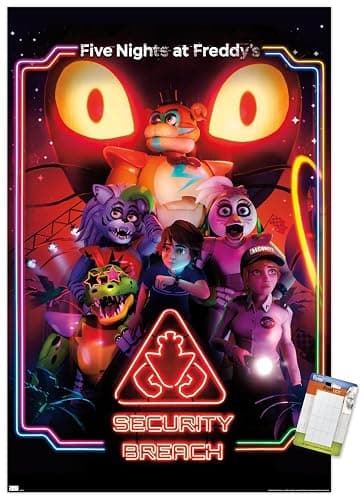 Trends International Five Nights at Freddy's: Security Breach - Key Art Wall Poster, 22.37" x 34.00", Poster & Mount Bundle - Image 1
