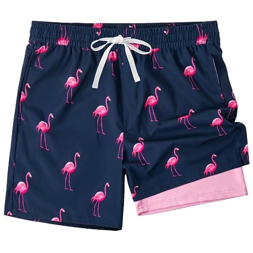 XOMZG Men's Swim Trunks，Mesh Lining Quick Dry with Pockets Beach Shorts Hawaiian - Image 1