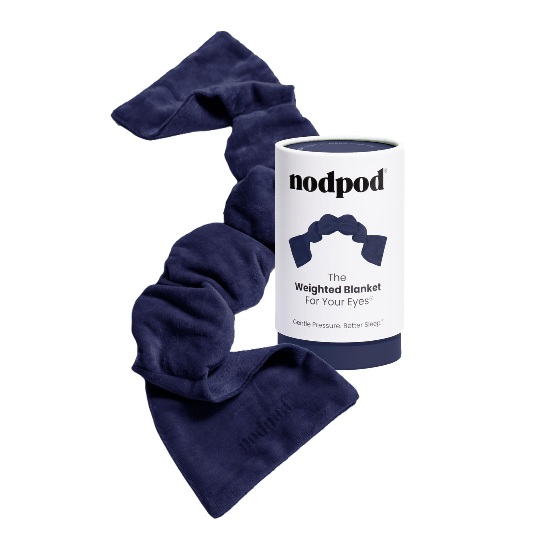 Nodpod - Mascarilla suave para dormir a presión, diseño patentado de bloqueo de luz para dormir, viajar y relajarse, medianoche - Image 1