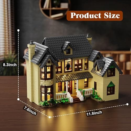 Horror House Building Block Set, Scary Movie Haunted House Model Compatible with Lego Horror House Building Toy, Halloween Decoration Gift for Man, Woman or Horror Film Fans 18+(1275Pcs) thumbnail 3