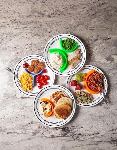 Food Cubby Plate Divider 2 PACK Green - Food Separator - Food Safe Silicone thumbnail 5