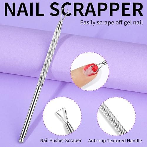 Teenitor Cuticle Remover with Cuticle Pusher and Cuticle Cutter, Cuticle Trimmer Cuticle Nippers Nail Clippers for Women, Pedicure Tools for Fingernails Toenails thumbnail 5