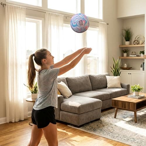 U Scored Sports in The House Soft Indoor Volleyball for Boys & Girls (Ages 3+) – Realistic Feel - Training Ball for Indoor Play - Bring Vball Practice Home - Great Gift for Any Volleyball Player thumbnail 2
