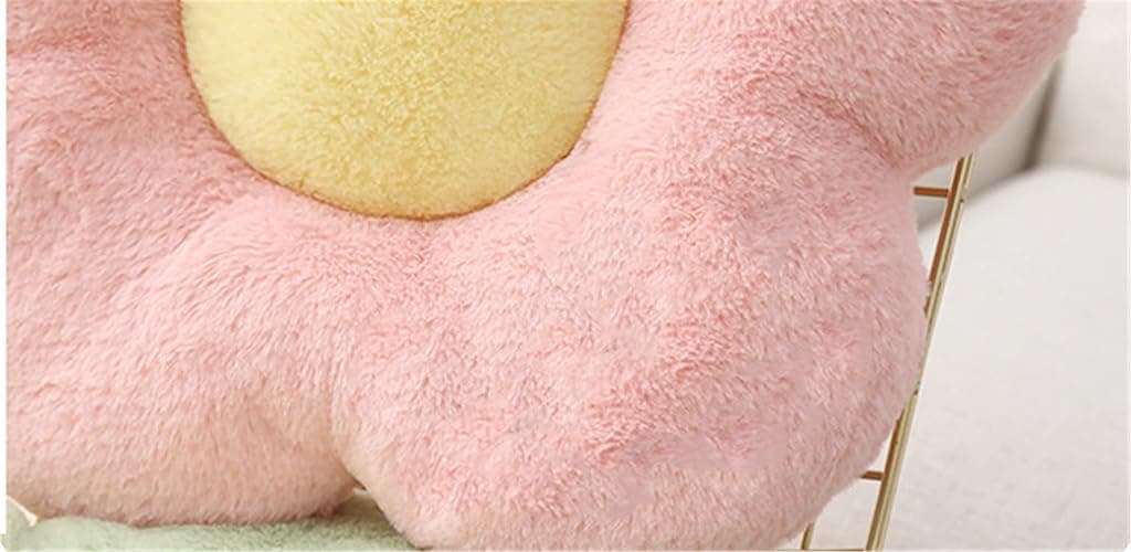 YILANLAN Cute Flower Cushion Plush Floor Pillow Casual Comfortable Pillow Office Living Room Bed Decoration Cushion Simple Room Decoration (Brown, 50cm) thumbnail 5