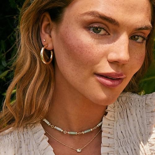 Kendra Scott Mini Elisa 14k Gold-Plated Satellite Short Pendant Necklace, Fashion Jewelry for Women thumbnail 3