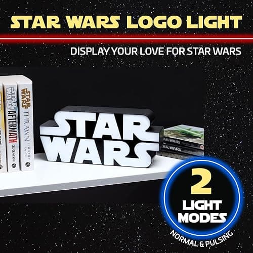 Paladone Star Wars Logo Light, Wall Mountable and Freestanding, Officially Licensed Disney Star Wars Merchandise - Star Wars Light Decor and Gifts for Men thumbnail 3