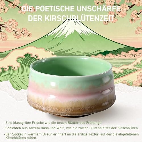 5-teiliges Matcha-Set,Matcha-Tee-Set, Matcha-Besen-Set – Perfekt für Einsteiger. Stylisches Matcha-Set mit Matcha-Besen, Matcha-Filtersieb und Matcha-Schale. Neue Farbgestaltung 2025. thumbnail 4