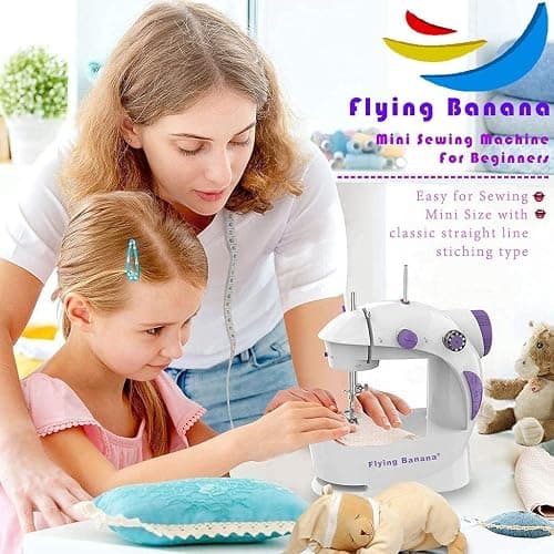 Mini Sewing Machine for Beginners-Maquina de Coser, Easy Automatic Sewing Machine with Extension Table, Household Electric Portable Sewing Tool with Sewing Kit, Small, for All Age, Kids or Adults thumbnail 10