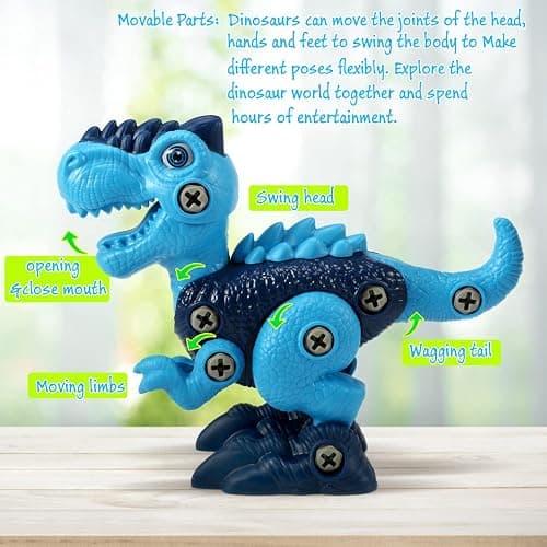 Dinosaur STEM Toys for Kids 3-5, Take Apart Dinosaur Toys with Electric Drill, Educational Building Toy & Construction Set, DIY Christmas Birthday Gifts for 3 4 5 6 7 8 Years Old Boys and Girls thumbnail 3