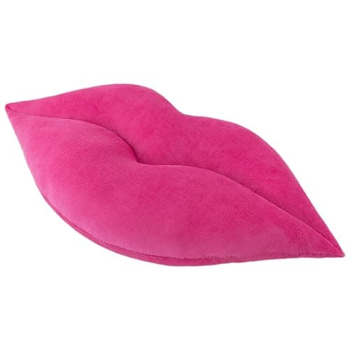 KINGROSE 3D Lip Throw Pillow Cute Decorative Pillows Soft Cushion for Sofa Couch Bed Home Decor Girls 11 x 18 Inches Rose Red thumbnail 3