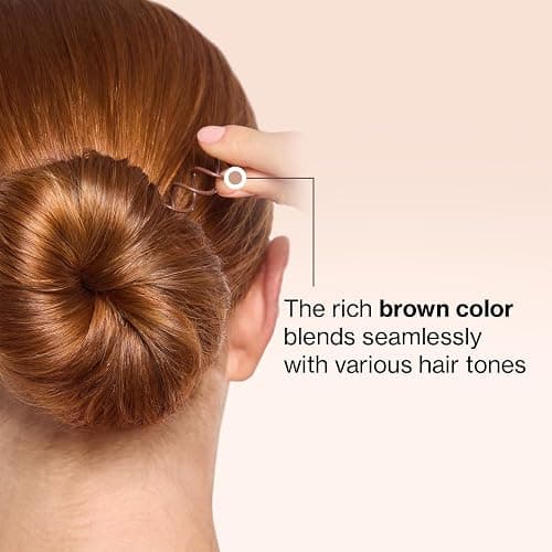 Kitsch Spiral Bobby Pins for Girls and Women - Hair Bun Maker | Rounded Tips, Chip-Resistant Bun Twist Spiral Hair Pins | Secure Hold All-Day | Ideal Gifts for Women - 3Pcs, Brown thumbnail 5