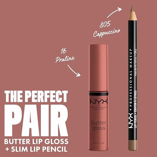NYX PROFESSIONAL MAKEUP Butter Gloss, Non-Sticky Lip Gloss - Praline (Deep Nude) thumbnail 4