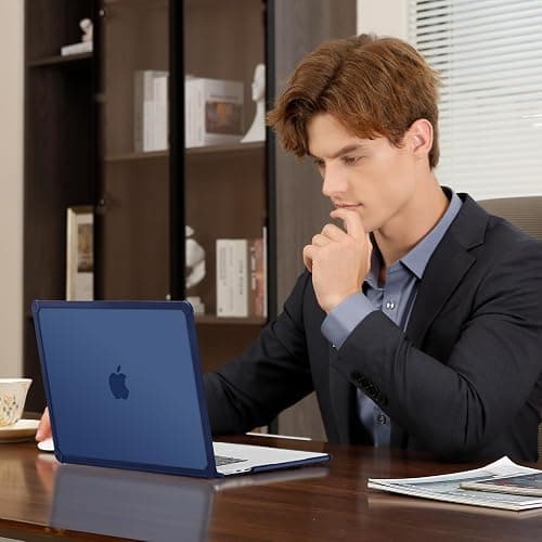 MOSISO Compatible with MacBook Air 15 inch Case 2025 2024 2023 Release M4 A3241 M3 A3114 M2 A2941, Anti-Cracking&Anti-Fingerprint Heavy Duty Hard Shell with TPU Bumper&Keyboard Cover, Navy Blue thumbnail 6
