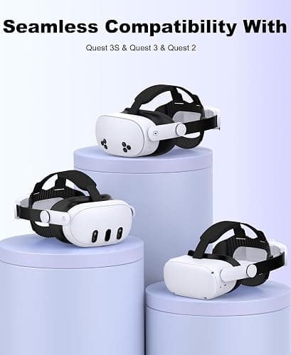 Head Strap for Quest 3S/ Quest 3/Quest 2, Elite Strap Replacement Enhanced Support Comfort, VR Headset Accessories Compatible with Oculus Meta Quest 3 Headstrap Reduce Facial Stress- MV1000 thumbnail 2