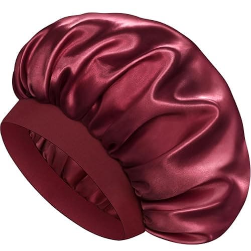 Doitory Satin Silk Bonnet for Sleeping, Double Layer Silk Sleep Cap for Men & Women, Soft Satin Lined Bonnet for Curly Hair - Image 1