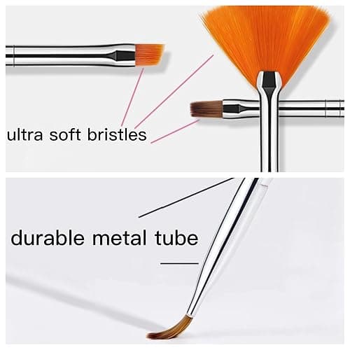 ZEOHBETY Nail Art Brushes Set, 20pcs Nail Design Painting Brushes, Professional Nail Art Design Brushes, Nail Fine Liner Brushes, Black thumbnail 5