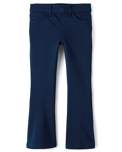 The Children's Place Girls' Uniform Ponte Flare Leg Pants - Image 1