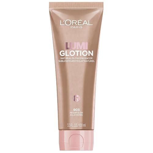 L'Oreal Paris Lumi Glotion XL, Natural Glow Enhancer, Illuminator, Highlighter, Bronzing Drops For a Sun-Kissed Glow for Face and Body, 903 Medium, XL 3.04 fl oz - Image 1