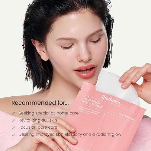 BIODANCE Bio-Collagen Real Deep Mask, Hydrating Overnight Hydrogel Mask, Pore Minimizing, Plumping, Elasticity Improvement, Korean Skin Care, Gifts for Women | 1.19oz(34g) x 16ea thumbnail 9