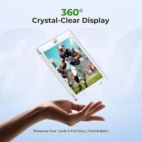 Skyhill 102ct Magnetic Card Holders, 35pt Acrylic One Touch Card Holder with Extra 102 Protective Sleeves, U-V Protection& Waterproof Hard Plastic Card Protectors for Trading Cards, Sports, Game Cards thumbnail 4