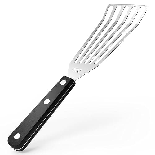 MIU Fish Spatula, Set of 2, Bundle, Size 11 and 13 inch, Stainless Steel, Flexible, Polished Metal, Plastic Handle, Slotted Turner, Corrosion Resistant, Dishwaser Safe thumbnail 3