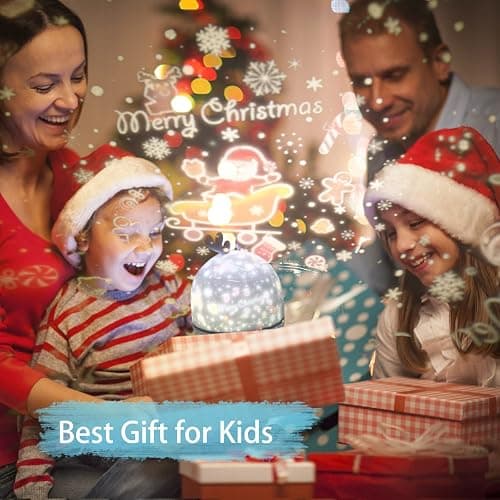 URAQT Star Light Projector with Music, Night Light Kids with Remote Control&Timer, 360° Rotation Star Projector Night Light with 4 Light Modes/6 Projection Themes/7 Brightness/8 Kinds of Music(Deer) thumbnail 7