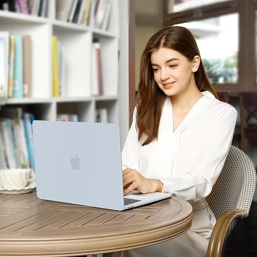 MOSISO Compatible with MacBook Air 13 inch Case 2025 2024 2023 2022 M4 A3240 M3 A3113 M2 A2681, Plastic Hard Shell&Keyboard Cover&Screen Film&Type C for MacBook Air 13.6 inch Case, Baby Blue thumbnail 6