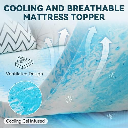 4 Inch Gel Memory Foam Mattress Topper thumbnail 2