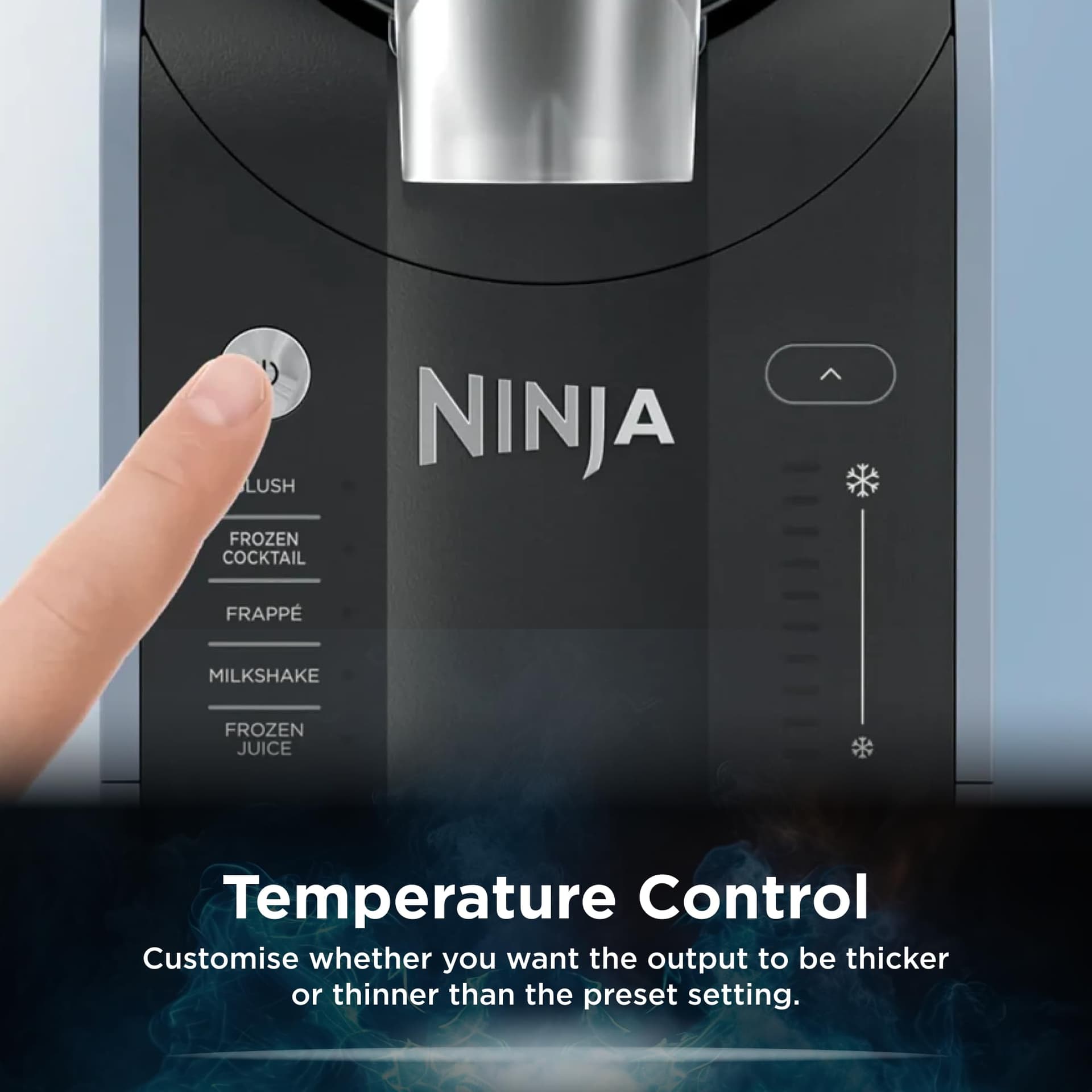 Ninja SLUSHi Professional Frozen Drink Maker, 5 Preset Functions, Compact Size, Up to 9 servings with 2.6L Capacity, FS301ANZ, Artic Blue and Grey thumbnail 5