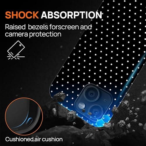 MQJCYB Magnetic Case for iPhone 14 iPhone 13 Design,Compatible with MagSafe,Slim Protective Soft TPU Bumper Phone Cover Women Girls Case Polka Dot Aesthetics Black thumbnail 5