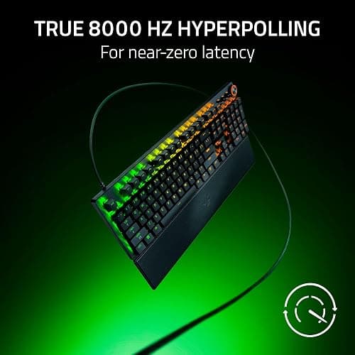 Razer Huntsman V3 Pro 8KHz Esports Gaming Keyboard: Analog Optical Switches Gen 2-8000 Hz Polling Snap Tap - Rapid Trigger - Adjustable Actuation - Media Controls - PBT Keycaps - Black thumbnail 4