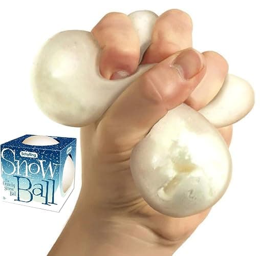 Schylling Snow Ball (NeeDoh) Crunchy, Squishy, Squeezy, Stretchy Stress Balls Gift Set Bundle - 2 Pack thumbnail 3