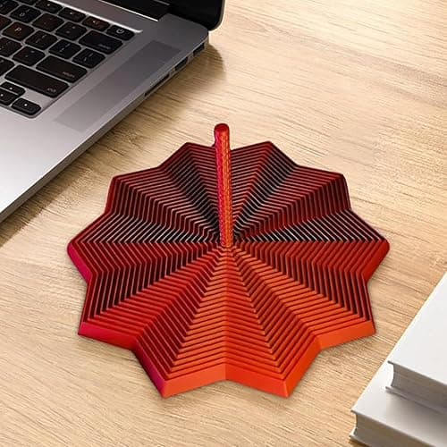 3D Printed Expanded Sensory Fidget Star - Sensory Fidget Star with Handle, Colorful Whirling Spiral Design, 2025 New Star Shaped Fidget Star (Type-A, Small) thumbnail 2