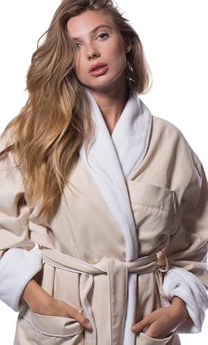 Turquaz Robes for Women - Luxury Plush Lined Bathrobe, 100% Polyester Microterry & Microfiber, Cozy & Elegant Womens Robe thumbnail 3
