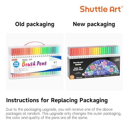 120 Colors Dual Tip Brush Marker Pens with 1 Coloring Book, Fineliner and Brush Dual Tip Markers Set, Water-based Ink Perfect for Kids Adult Artist Calligraphy Hand Lettering Journal Doodling Writing thumbnail 2