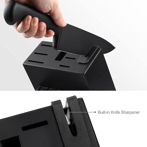 McCook® Premium Black Knife Sets,German Stainless Steel Kitchen Knives Block Set with Built-in Sharpener thumbnail 4