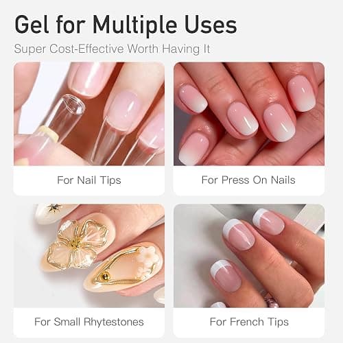 CurvLife Nail Tips Semi Solid Nail Glue 2g (5pcs) - Super Strong, Soft Glue Gel Quick Drying Adhesive for Press On Nails, No UV Light Needed thumbnail 3
