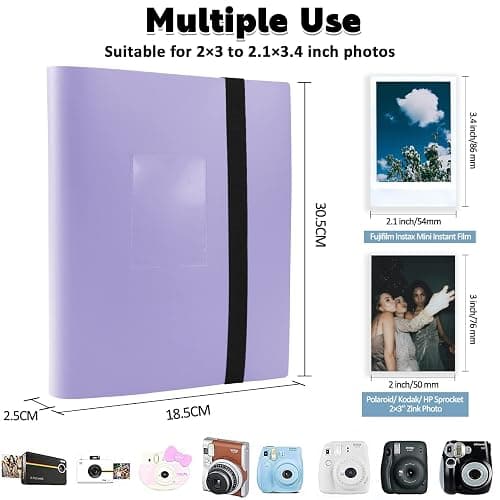 Album Fotografico con 432+1 Tasche per 3 Pollici Film - compatibile con Fujifilm Instax Mini 12 11 9 8 25 70 90 40 99 SE 7+ Mini LiPlay Evo Mini Link, Polaroid Snap PIC-300, Kodak Instant Printer thumbnail 2