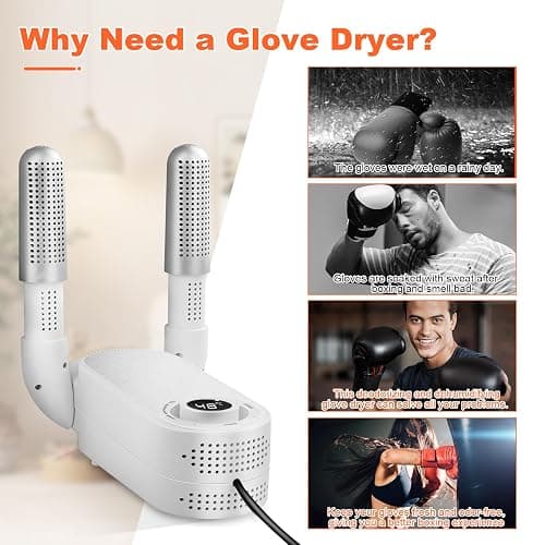 Boxing Glove Dryer with Intelligent Timer, Constant Temperature Punching Gloves Dryer for Kids and Adults Effectively Eliminates Odors thumbnail 4
