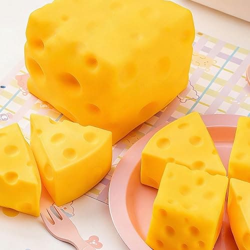 1pc Big Cheese-Squishy, Yellow Giant Cheese-Squishy Toy, Soft Squeeze Cheeses, Rebounding-Jumbo Squishycheeses, Soft Novelty Toy, for Adults, Multi-Size to Choose thumbnail 8