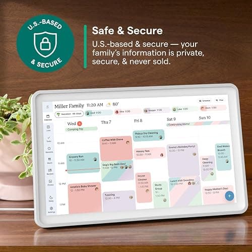 Skylight Calendar 2 - 15-inch Full HD Touchscreen Digital Calendar, Featured on Wirecutter - Wall Planner & Interactive Chore Chart, Smart Family Organizer, 16GB Storage, Wi-Fi, Wall Mount Included - Shadow Box, Silver thumbnail 6