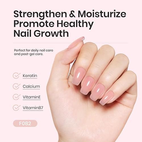 Beetles Rubber Base Builder Nail Gel Set - 6 Colors Nude Pink White Base Gel Polish 5 in 1 for Nail Extension, Repair and Sculpting, Soak Off U V LED Lamp Cure Manicure Art Design Gifts for Women thumbnail 5