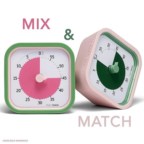 TIME TIMER Home MOD - 60 Minute Kids Visual Timer Home Edition - for Homeschool Supplies Study Tool, Timer for Kids Desk, Office Desk and Meetings with Silent Operation (Peony Pink) thumbnail 6
