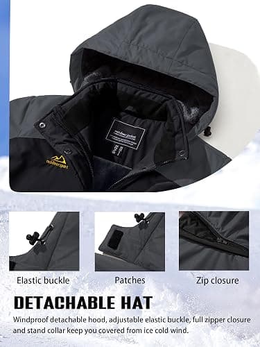 TACVASEN Women's Winter Jacket Waterproof Ski Jackets Snow Coat Warm Fleece Rain Jacket with Hood Windbreaker thumbnail 6