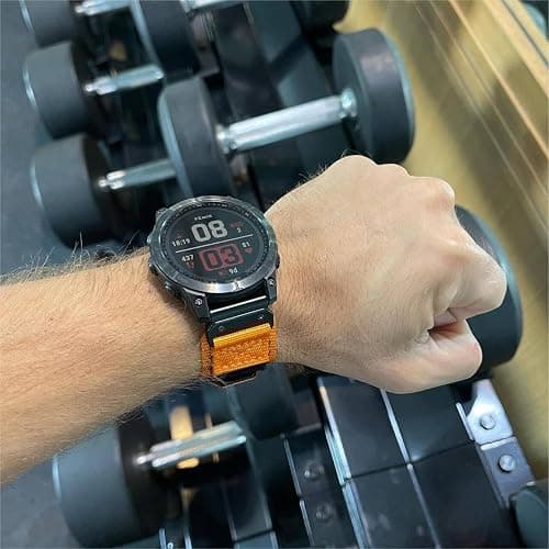 Compatible with Garmin Watch Band, Super Strong Nylon Sport Band with Woven Buckle, for Firthnix/Forerunner/Vivoactive/Approach/MARQ/Quatix/D2 Series thumbnail 6