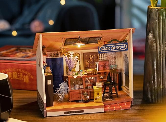 Rolife DIY Miniature Dollhouse Room Kit - Magic Potion Store Diorama Kit DIY Crafts Hobbies for Women/Men Gifts for Teens Adults Home Decor - Magic Potion Store thumbnail 2