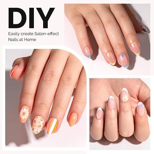 MelodySusie Short Almond X Nail Tips - 300Pcs Clear Acrylic,Half Matte Full Cover Press on Nails for DIY Extension & Salon Use,15 Sizes Pre-Shaped for Long-Lasting Manicure,Fall Winter Nails thumbnail 7