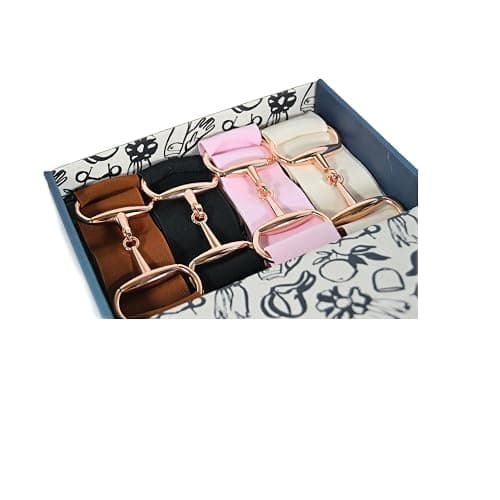 CELAEQ 2 inch Luxury Elastic Equestrian Belt, Horse Riding Belt with Rose Gold Buckle, Stretchable and comfortable waist thumbnail 3